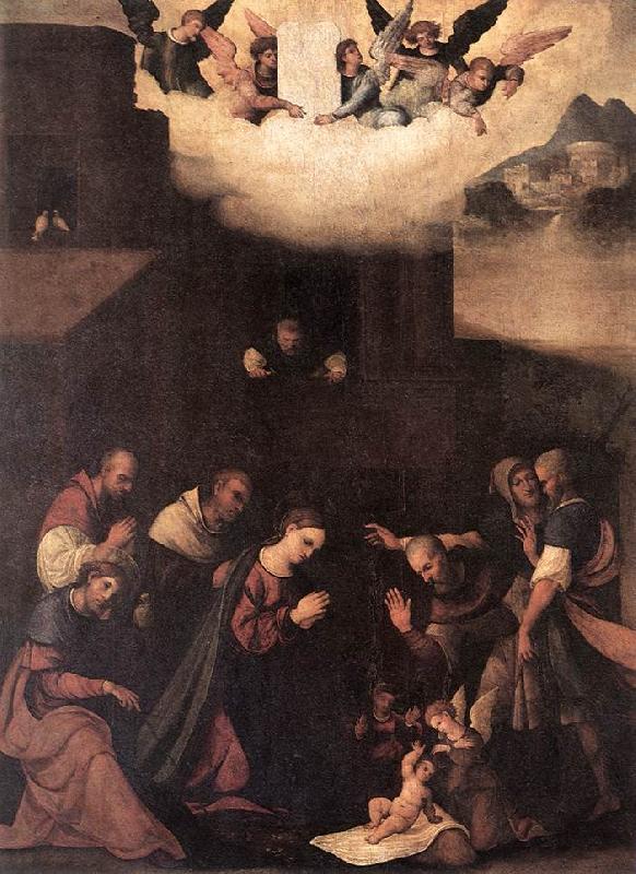 MAZZOLINO, Ludovico Adoration of the Shepherds g France oil painting art